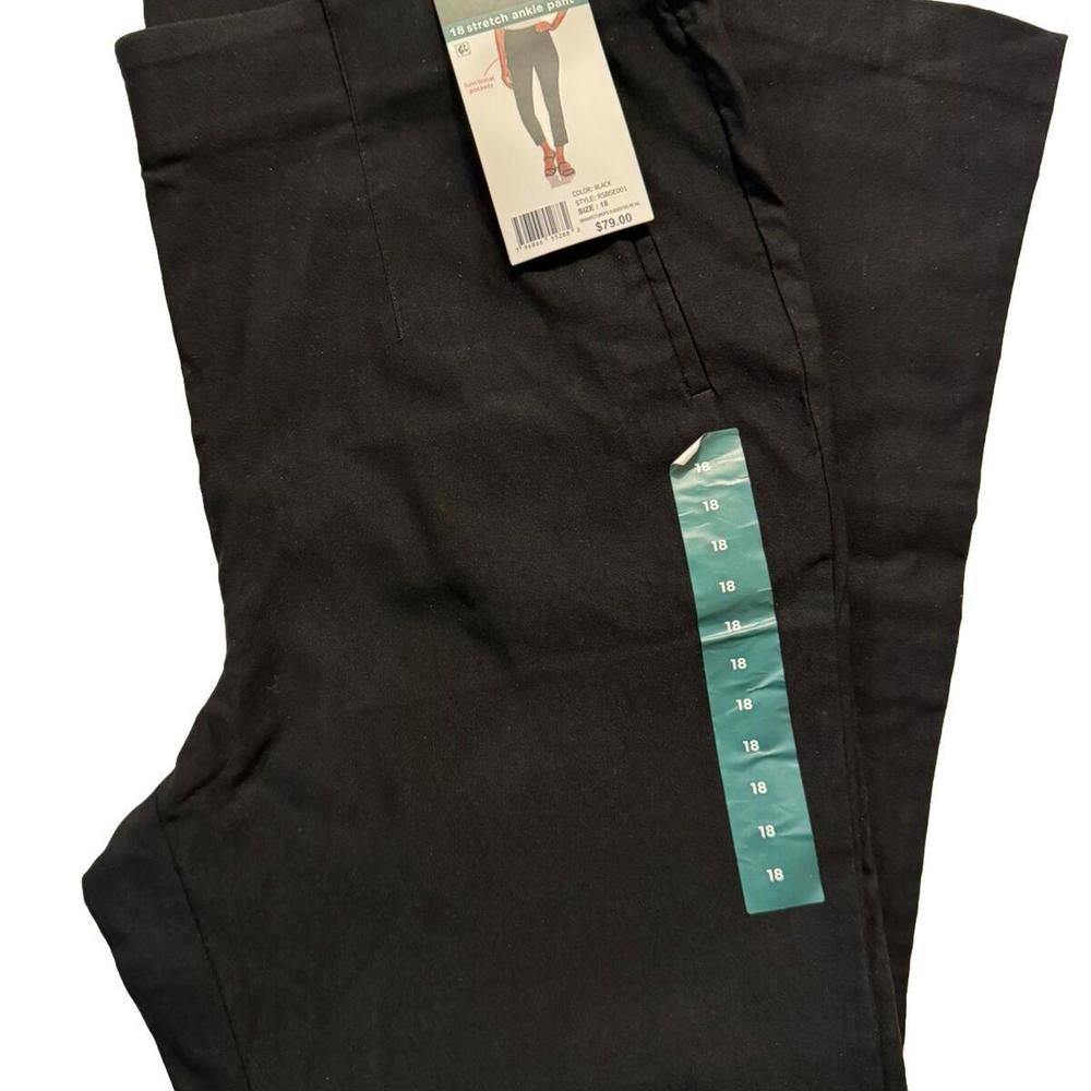 RAFAELLA BLACK STRECH ANKLE PANTS  NEW WITH TAG Size 18